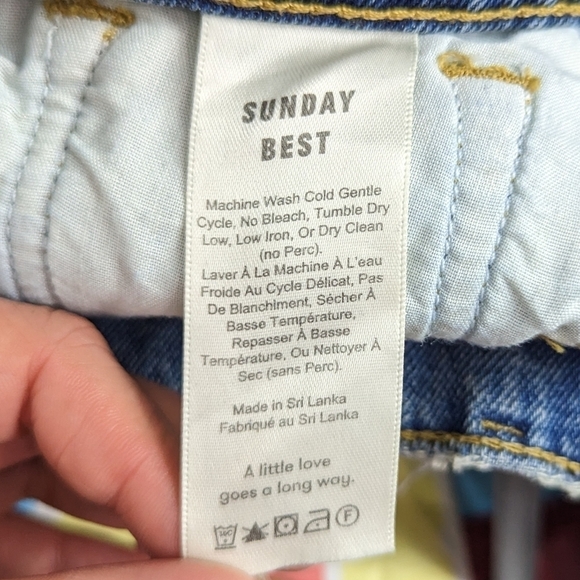 Sunday Best Denim Cut Off Shorts Sz 2 - Picture 9 of 9